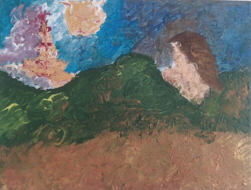 Temple of fate par Anggi Kristianti, Peinture en vente sur Singulart