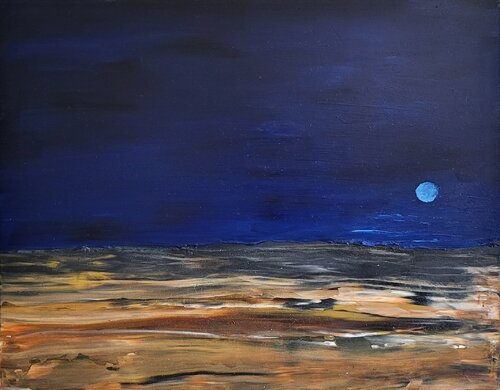 Blue Moon Rising van ROBERT VENAFRO, Schilderij te koop op Singulart