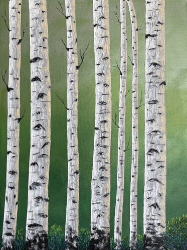 Late Afternoon in Emerald and Silver by Lisett Llorens, 회화 for Sale on Singulart