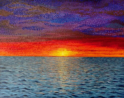A Winter Sunset in Marco van Lisett Llorens, Schilderij te koop op Singulart