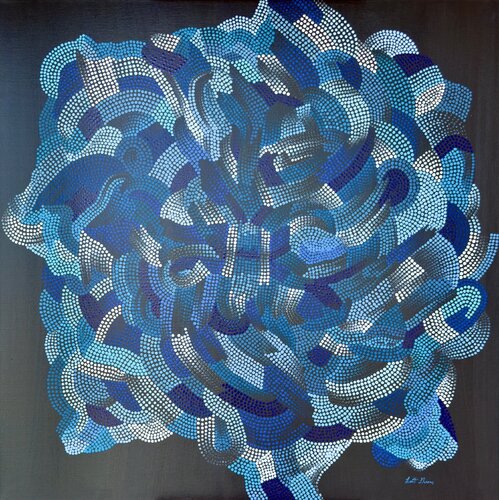 Indigo at Midnight van Lisett Llorens, Schilderij te koop op Singulart