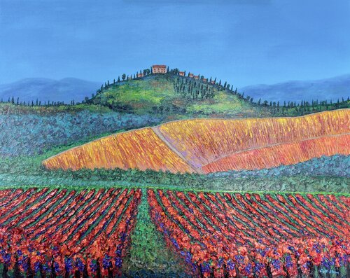 Sunlit Harvest van Lisett Llorens, Schilderij te koop op Singulart