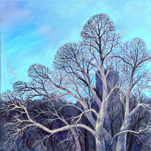 Varoshliget. Early Spring de Natalia Nik, Pintura a la venta en Singulart