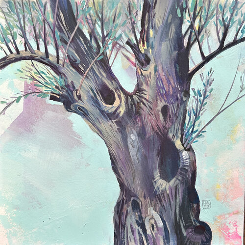 Old Olive Tree de Natalia Nik, Pintura a la venta en Singulart