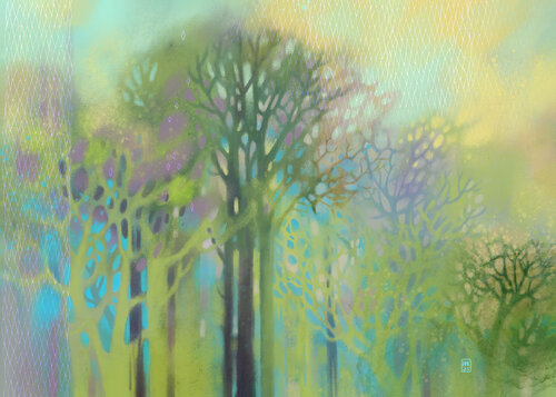 Green Serenity 2 de Natalia Nik, Otros medios a la venta en Singulart