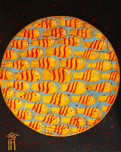 Fishes di Vyacheslav Gayun, Pittura in vendita su Singulart