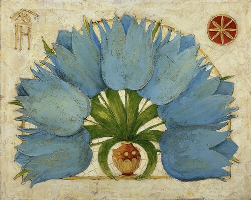Blue tulips par Vyacheslav Gayun, Peinture en vente sur Singulart