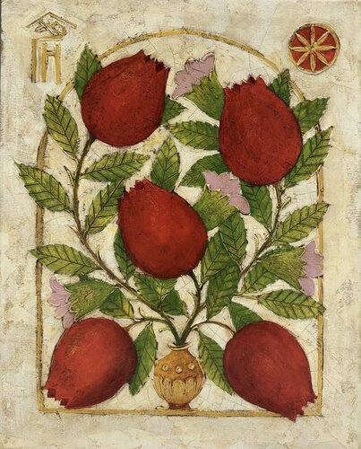 Vase with rosehips par Vyacheslav Gayun, Peinture en vente sur Singulart