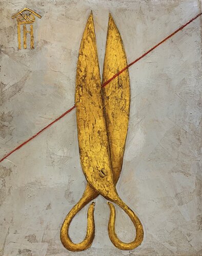 Scissors and thread von Vyacheslav Gayun, Malerei kaufen auf Singulart