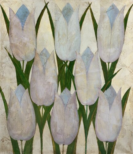 White tulips de Vyacheslav Gayun, Pintura a la venta en Singulart