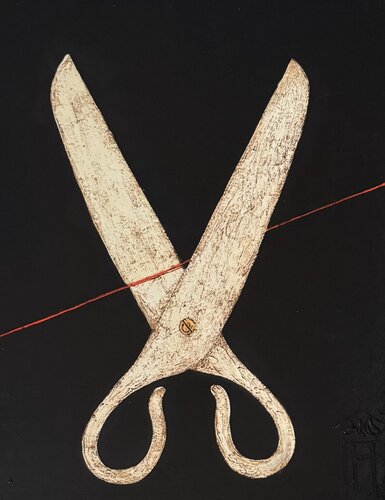 Thread and scissors von Vyacheslav Gayun, Malerei kaufen auf Singulart