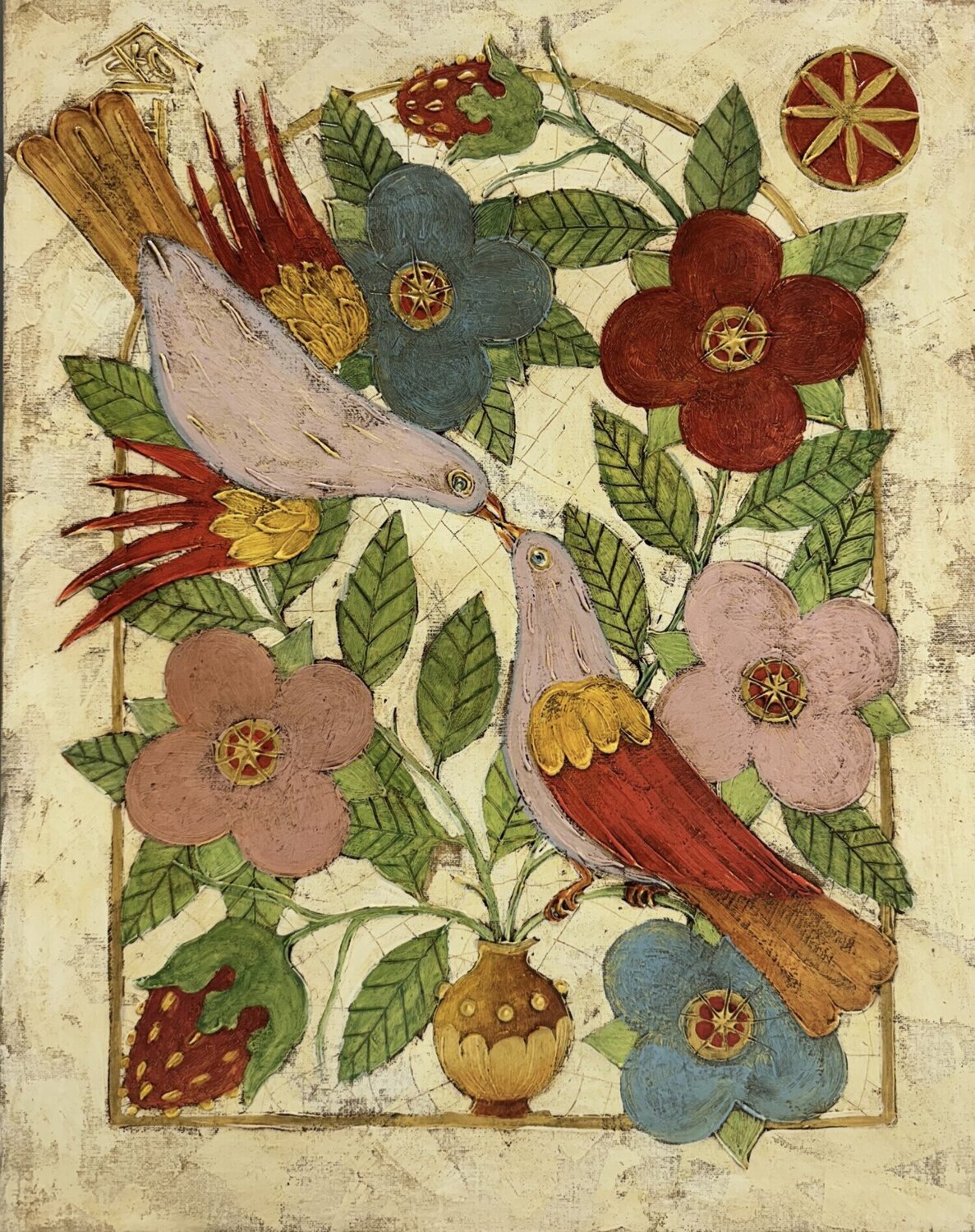 Doves kisses Vyacheslav Gayun