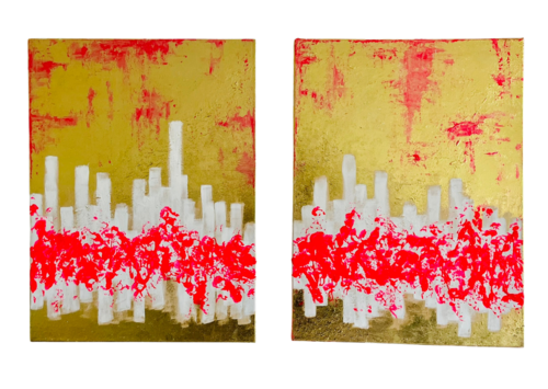 Golden Urban Blaze de Joyce Tan, Pintura a la venta en Singulart