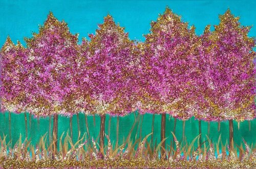 Enchanted Glitterwood by Joyce Tan, Painting for Sale on Singulart