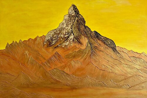 Matterhorn Ablaze by Joyce Tan, Painting for Sale on Singulart