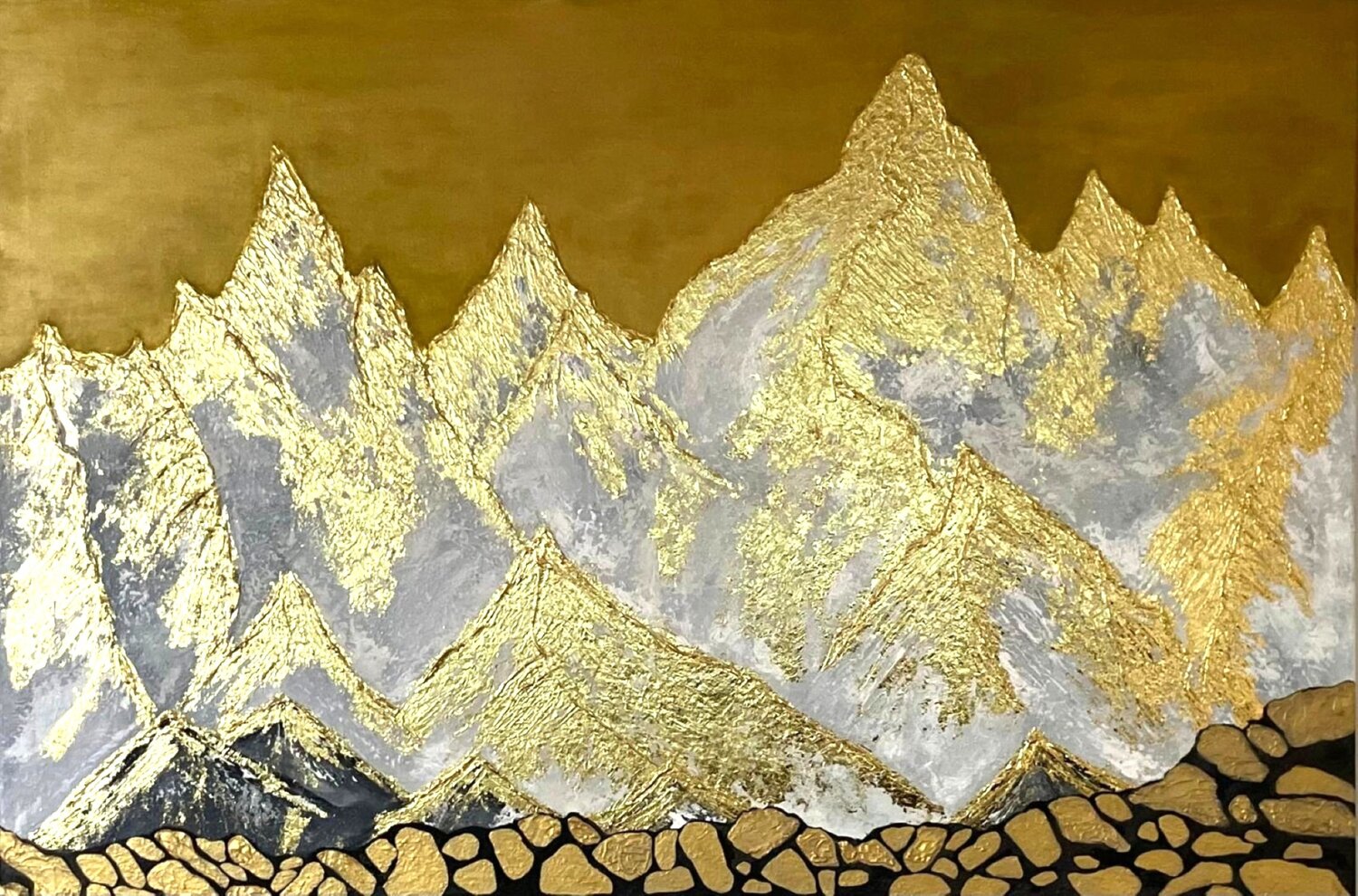 Golden Swiss Alpine Peaks Joyce Tan