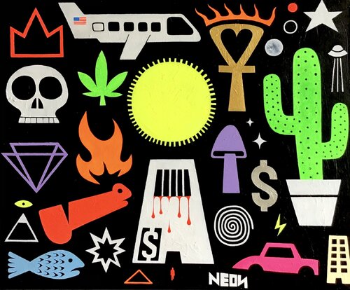 NEON 5 van Pejman Ebadi, Schilderij te koop op Singulart