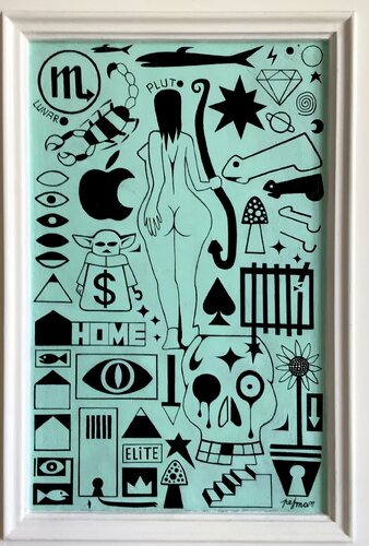 DIAMOND 💎 MOON von Pejman Ebadi, Malerei kaufen auf Singulart