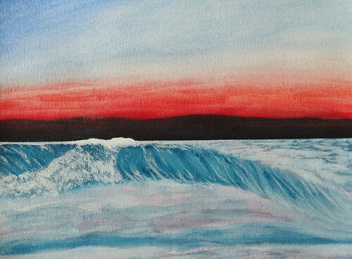 Waves 2 van Doreen Gehrke, Werk op papier te koop op Singulart