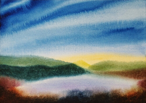 Mountain and Sea 5 by Doreen Gehrke, Work on Paper for Sale on Singulart
