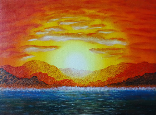 Copper Mountains von Doreen Gehrke, Malerei kaufen auf Singulart