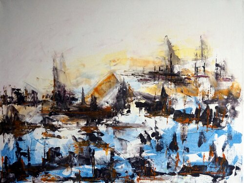 Une histoire contemporaine van Eliette Gaurin, Schilderij te koop op Singulart