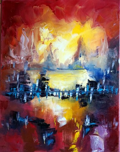 Au-delà du réel van Eliette Gaurin, Schilderij te koop op Singulart