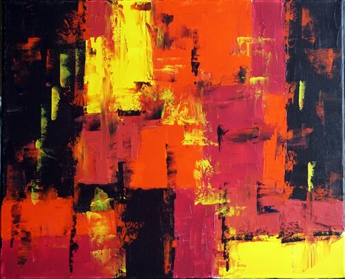 Rouge et or van Eliette Gaurin, Schilderij te koop op Singulart
