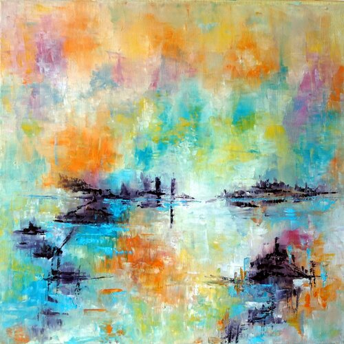 Fenêtre ouverte sur... by Eliette Gaurin, Painting for Sale on Singulart