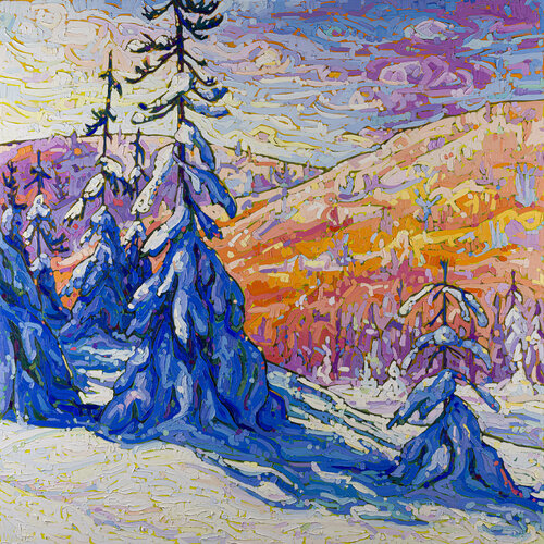 Winter Sunshine van Noémie L. Côté, Schilderij te koop op Singulart