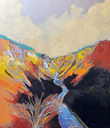 Yellowstone Canyon di James Vaulkhard, Pittura in vendita su Singulart