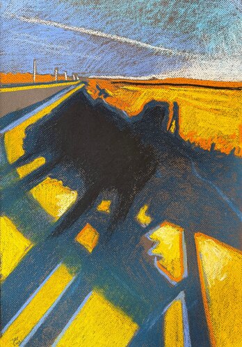 Self Portrait with Car di James Vaulkhard, Opera su carta in vendita su Singulart