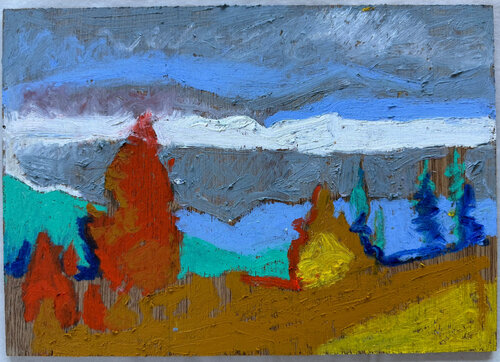 The Missouri River di James Vaulkhard, Pittura in vendita su Singulart