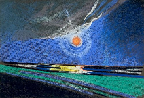 Moon Rise at Msambweni by James Vaulkhard, Painting for Sale on Singulart