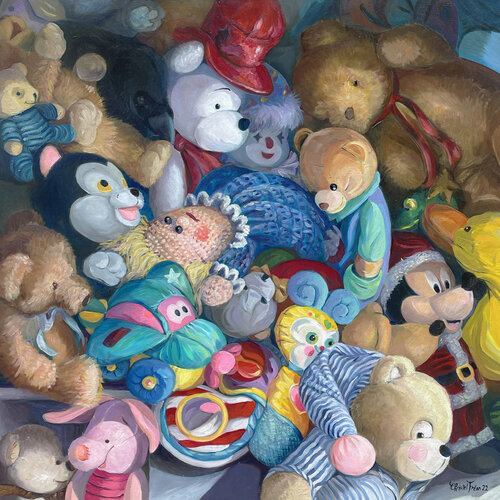 Les doudous von Christel Fréon, Malerei kaufen auf Singulart