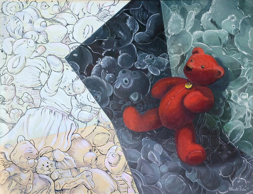 BB dans un coin di Christel Fréon, Pittura in vendita su Singulart