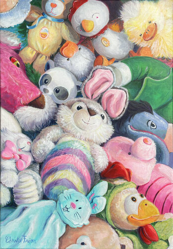 Lapin de Pâques von Christel Fréon, Malerei kaufen auf Singulart