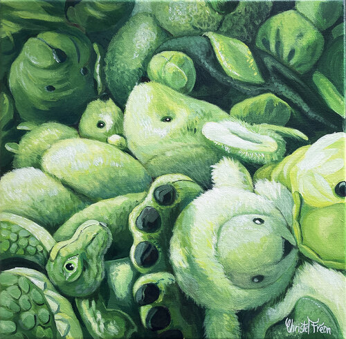 Vert et Vert von Christel Fréon, Malerei kaufen auf Singulart