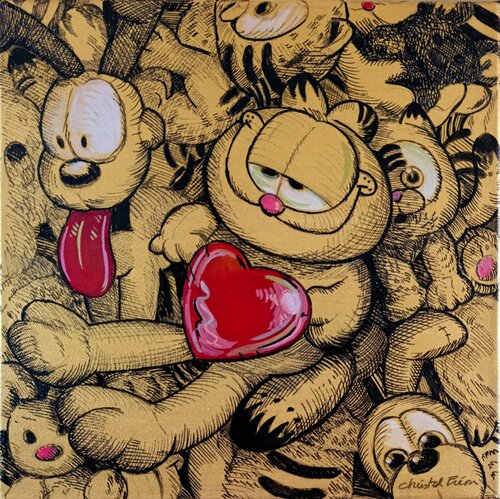 I love Garfield von Christel Fréon, Malerei kaufen auf Singulart