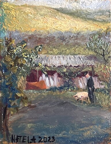 Evening Stroll van Natela Krutii, Schilderij te koop op Singulart