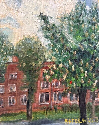 Chestnut Trees Kyiv van Natela Krutii, Schilderij te koop op Singulart