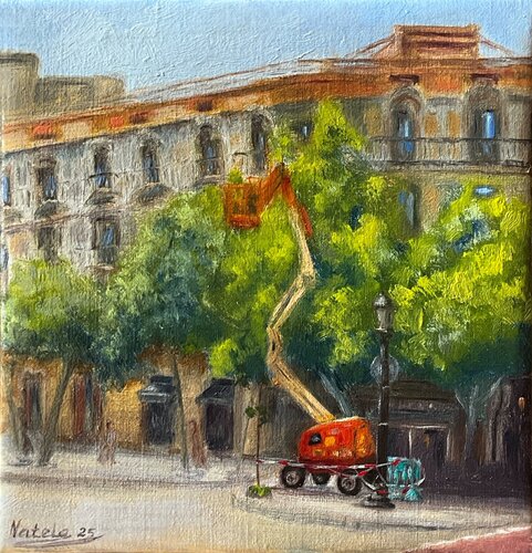 Splash of Orange van Natela Krutii, Schilderij te koop op Singulart