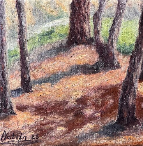 Barcelona Pines by Natela Krutii, Painting for Sale on Singulart