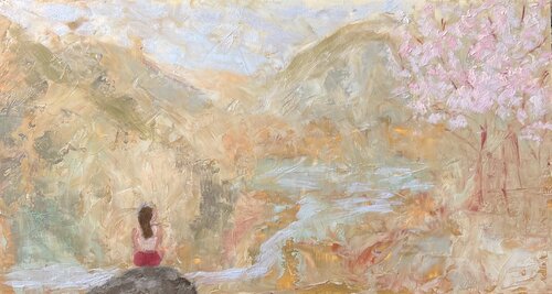 Lullaby of Mountains de Natela Krutii, Pintura a la venta en Singulart