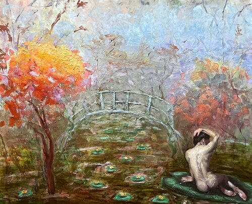 Blue Bridge di Natela Krutii, Pittura in vendita su Singulart