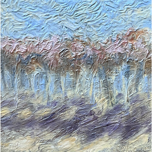 Lavender Shadows in the Grove van Natela Krutii, Schilderij te koop op Singulart