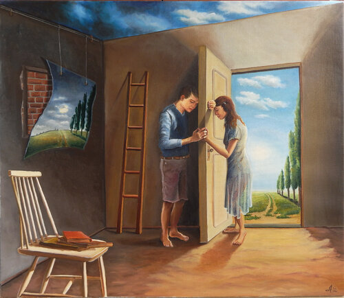 Critical moment van Adina Lohmuller, Schilderij te koop op Singulart