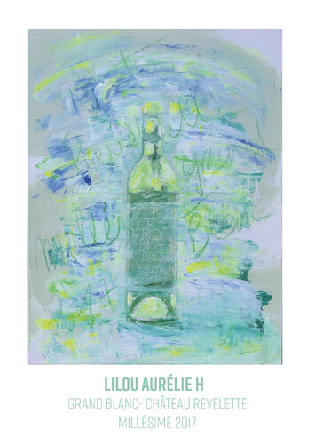 LE GRAND BLANC - CHÂTEAU REVELETTE - ART & WINE COLLECTION van Lilou Aurélie HONORÉ, Schilderij te koop op Singulart