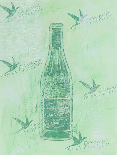 LE BLANC PUBLIC MILLÉSIME 2017- DOMAINE DE LA RÉALTIÉRE - ART & WINE COLLECTION von Lilou Aurélie HONORÉ, Malerei kaufen auf Singulart