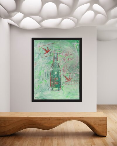 LE CANTE GAU BLANC  MILLÉSIME 2021- DOMAINE DE LA RÉALTIÉRE - ART & WINE COLLECTION van Lilou Aurélie HONORÉ, Schilderij te koop op Singulart